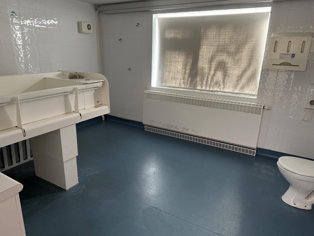 Lot: 87 - FORMER NHS PREMISES WITH POTENTIAL FOR DEVELOPMENT - Disabled bathroom with raised bath and WC